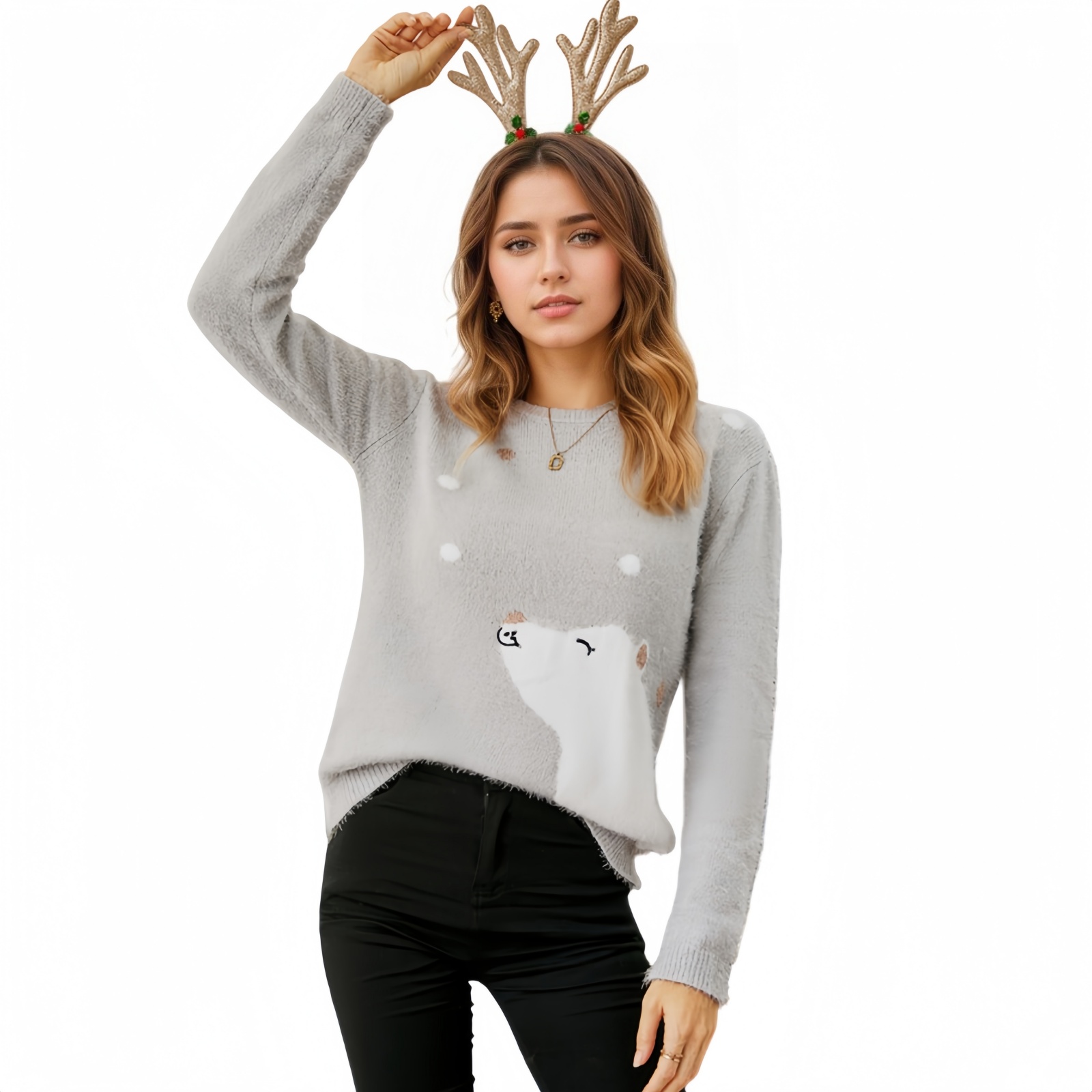 Womens Christmas Sweater Winter Pullover Knitwear Fashion Knitted Sweater